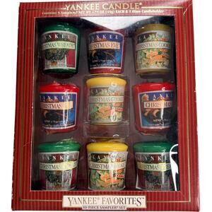 Yankee Candle Faves Christmas Wreath Eve Cookie 10 Piece Votive Sampler Gift Set